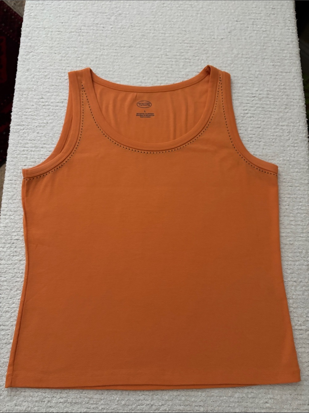 Talbots Soft Orange Sleeveless Tank Top